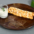 Wooden Serving Platter with Brass Inlay
